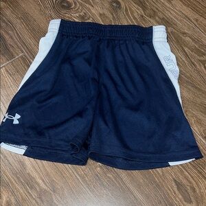 Under Armour Men's Dark Blue and White Sports Shorts